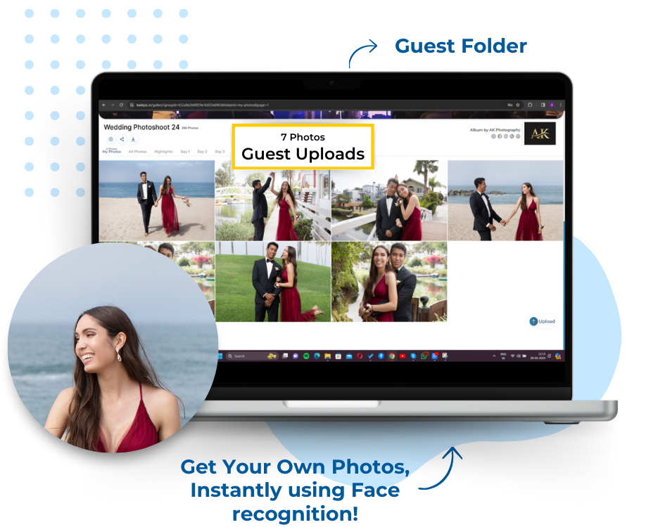 Guests viewing their wedding photos online